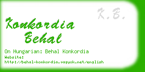 konkordia behal business card